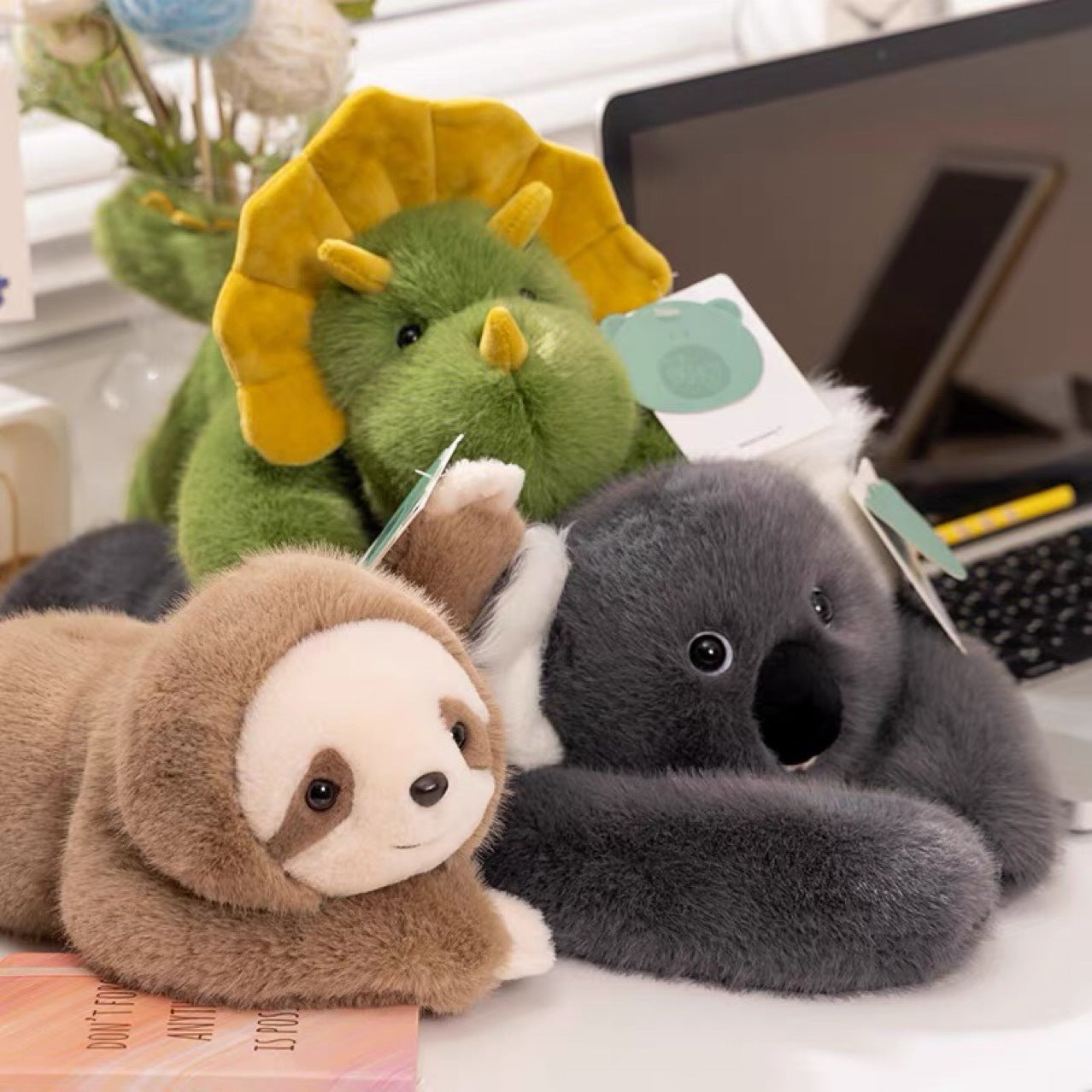 Panda Koala Sloth Stuffed Toy Dinosaur Bear Children Accompany Doll Gift