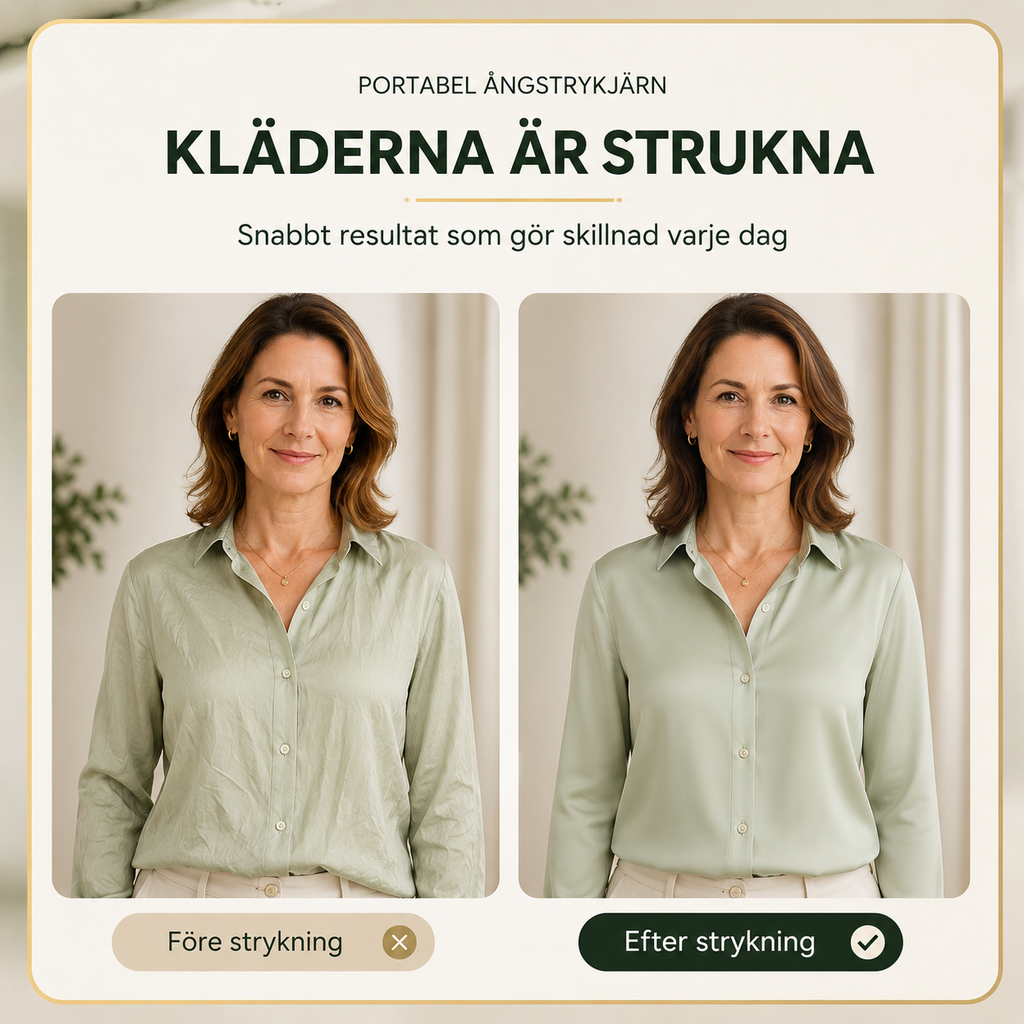 Kompakt Klädsteamer – Släta Kläder på Några Sekunder