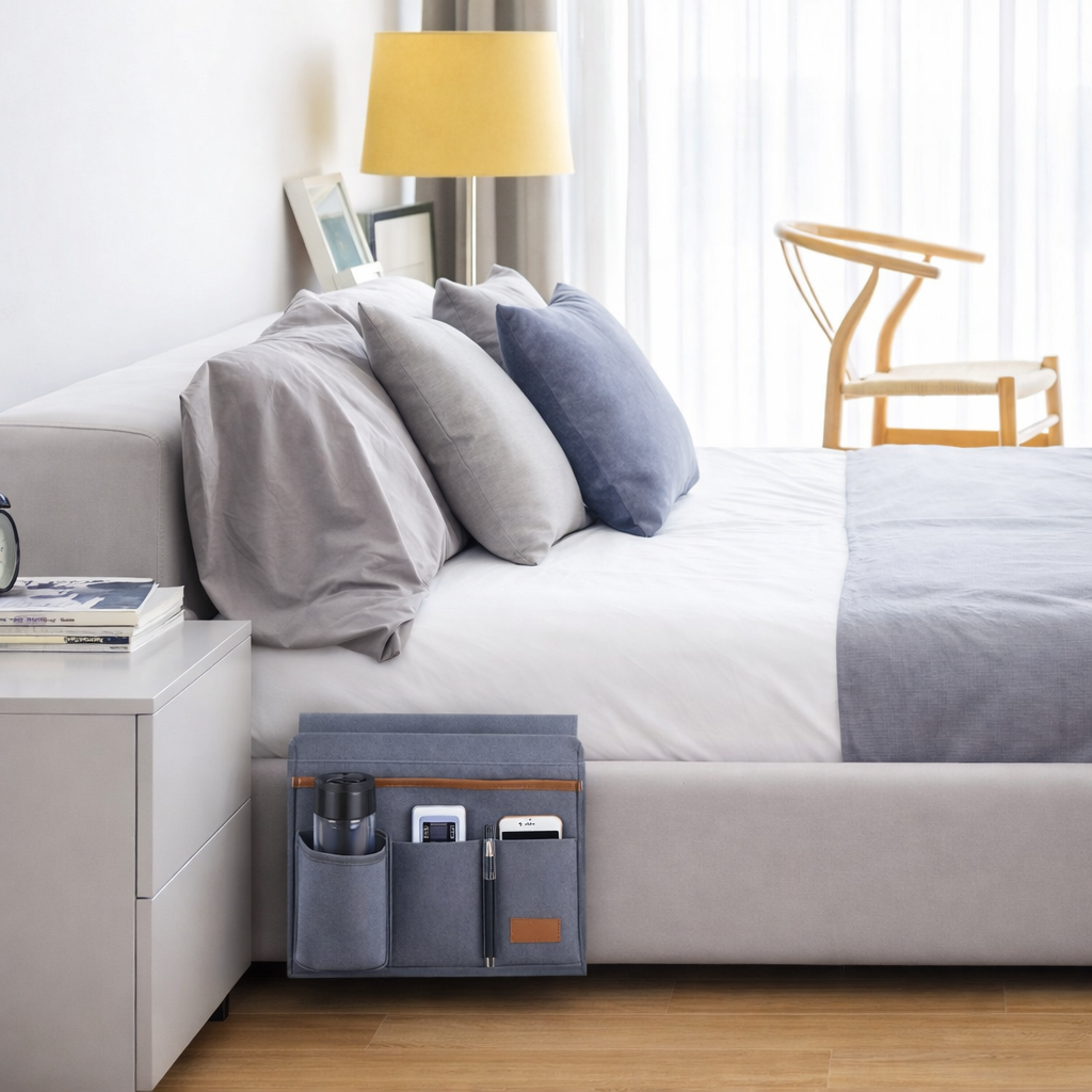Smart Hängande Förvaring för Säng & Soffa – Stilren Organizer i Filt