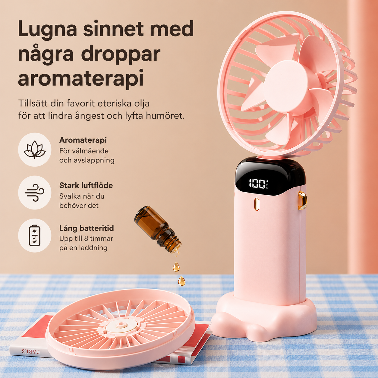 CoolAir Pro™ – Kraftfull Portabel Fläkt med 5 Hastigheter