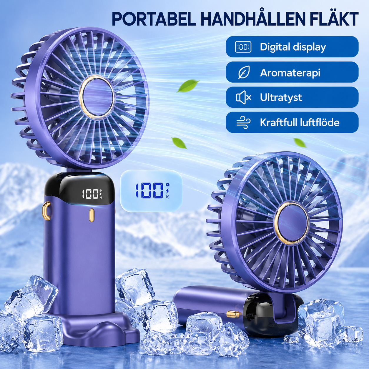 CoolAir Pro™ – Kraftfull Portabel Fläkt med 5 Hastigheter