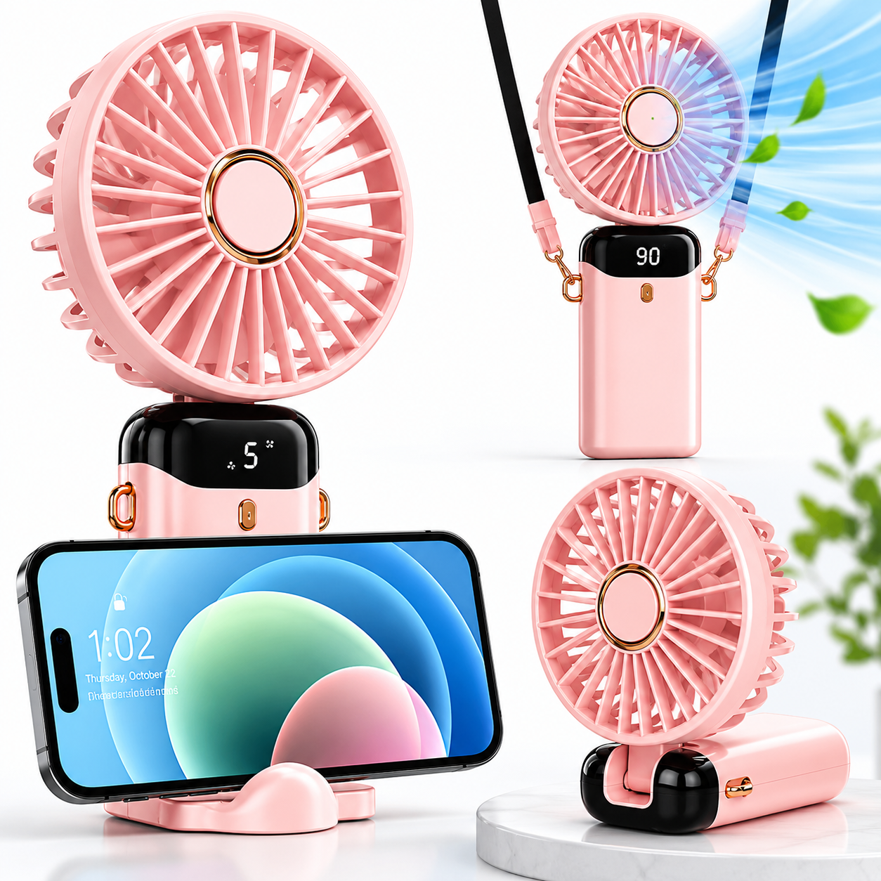 CoolAir Pro™ – Kraftfull Portabel Fläkt med 5 Hastigheter