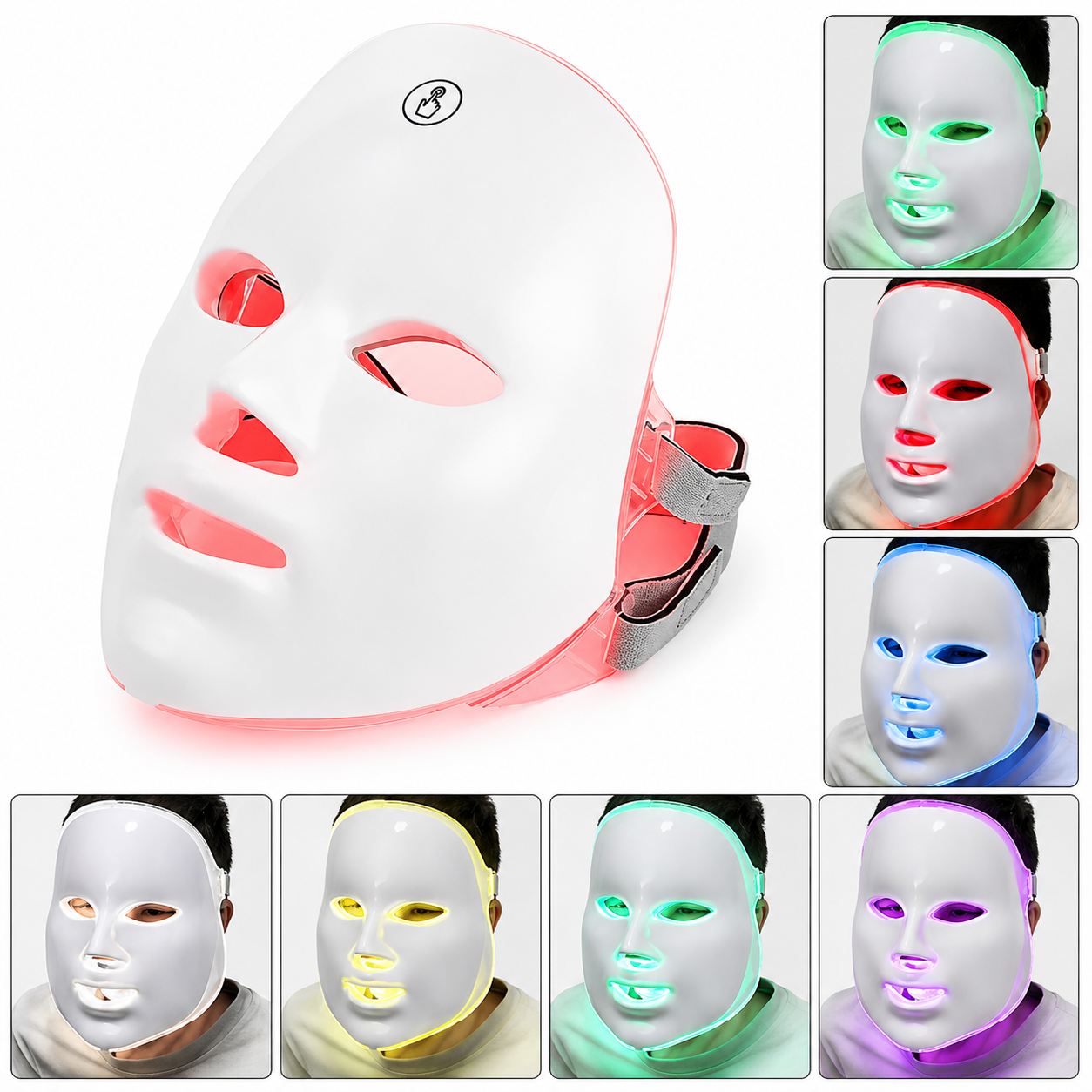 LumiGlow™ LED Ansiktsmask – Professionell Ljusterapi Hemma