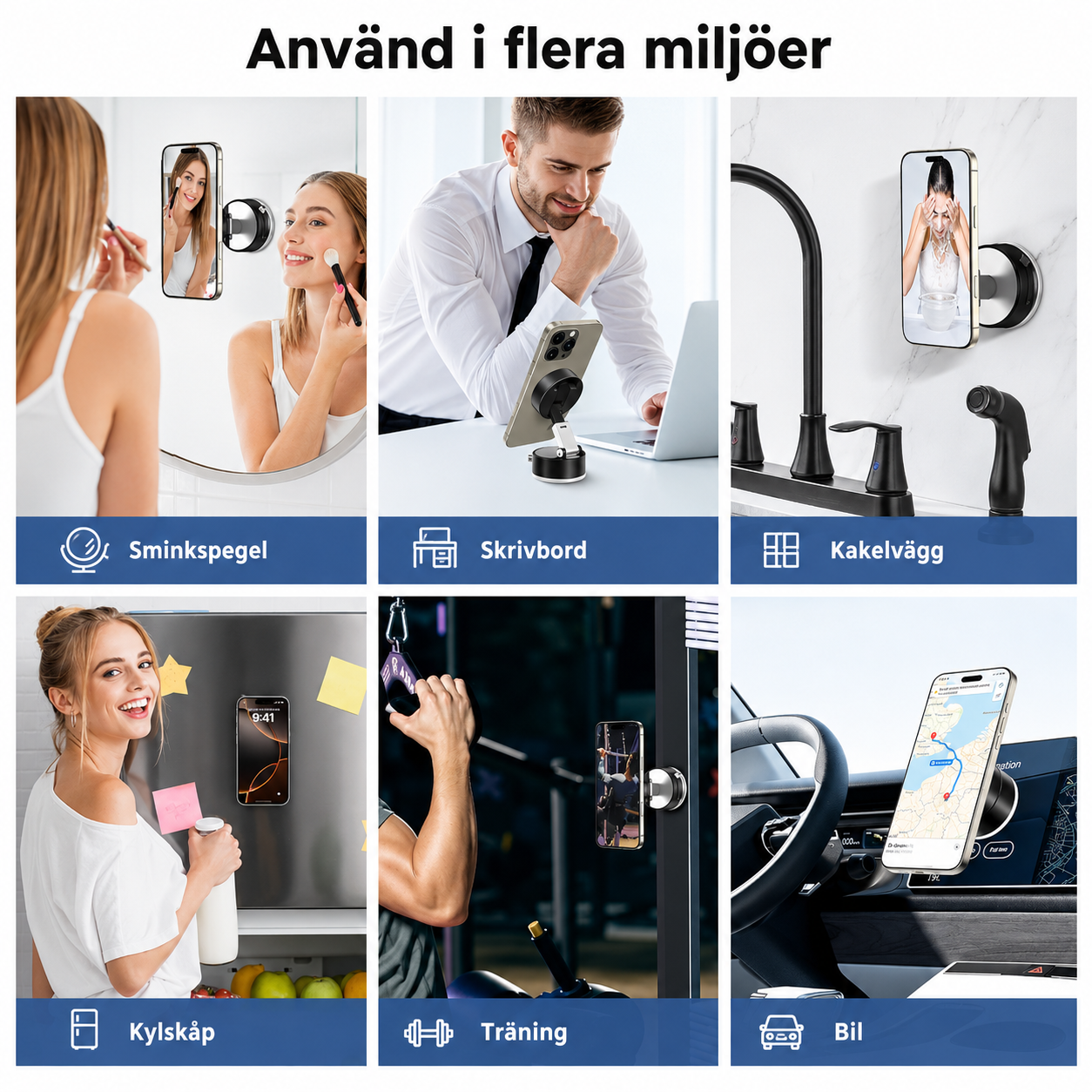 FlexHold™ Magnetisk Mobilhållare