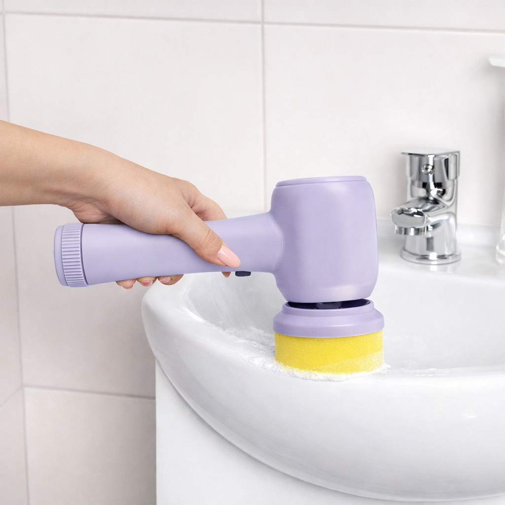 Elektrisk Rengöringsborste 4-i-1 – Sladdlös Roterande Power Scrubber